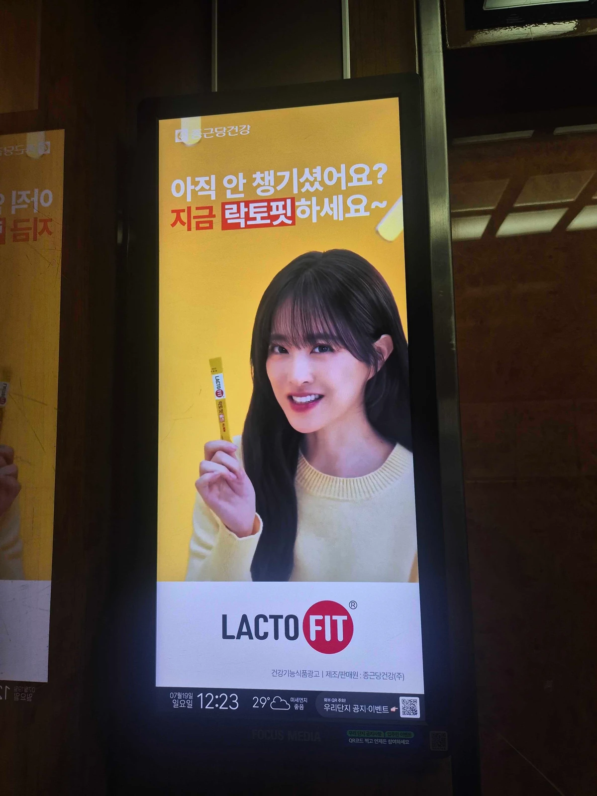 락토핏 광고 이미지